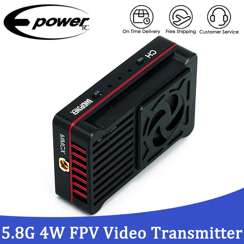 E-power 5.8G 4W FPV Video Transmitter VTX 48CH 4000W Built-in Heat Sink+Fan for Long Range FPV Drone RC Model Parts