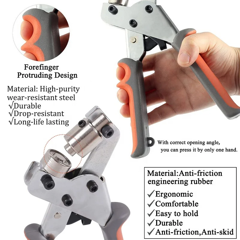 Легкий портативный ручной пресс 10 мм люверсы Заклепки плоскогубцы дырокол инструмент для занавесок кожи рекламная ткань