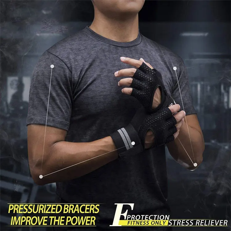  Gym Fitness Weight Lifting Gloves with Wrist