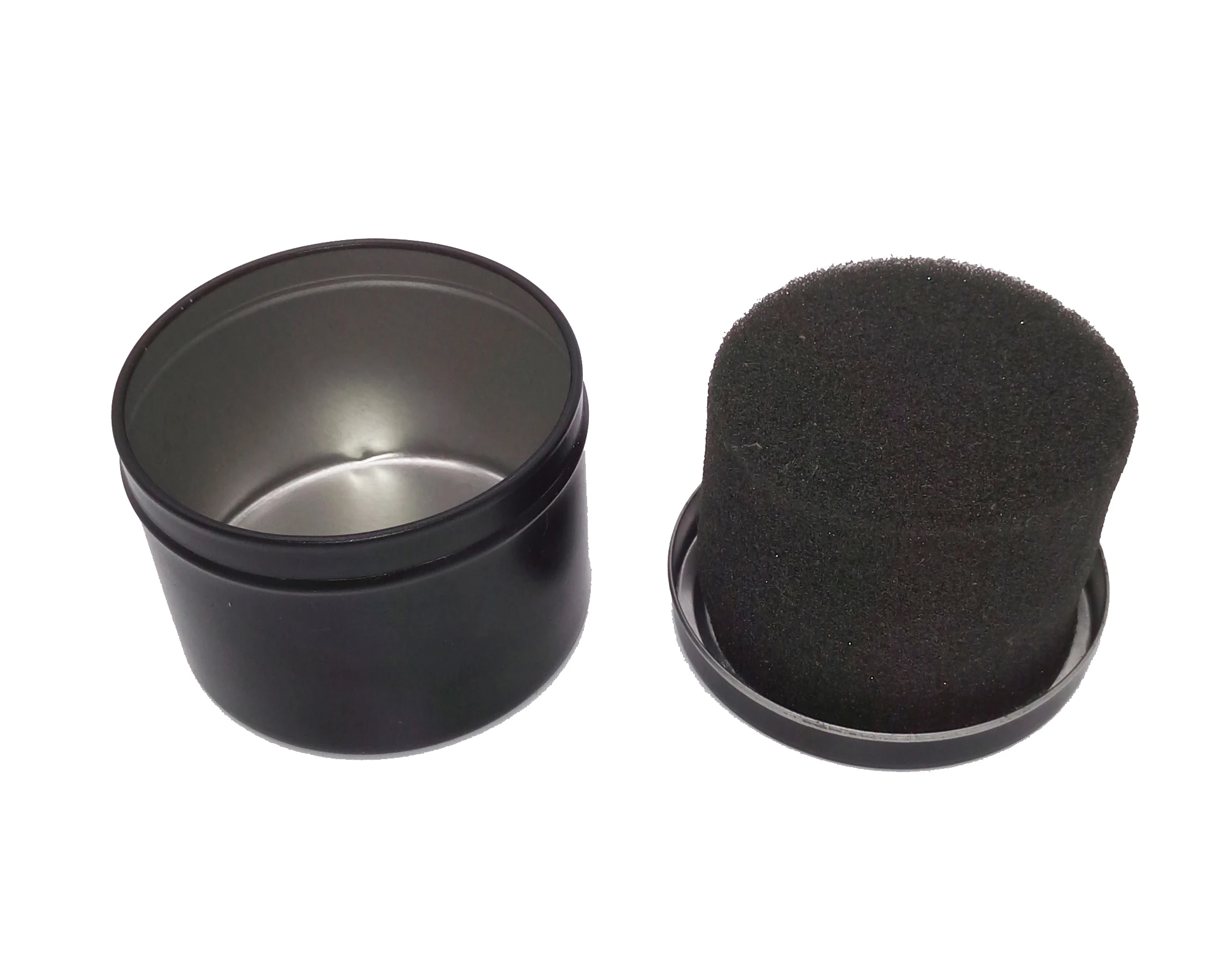 
mini traditional classical brand hotel shoe shine sponge with tin case 