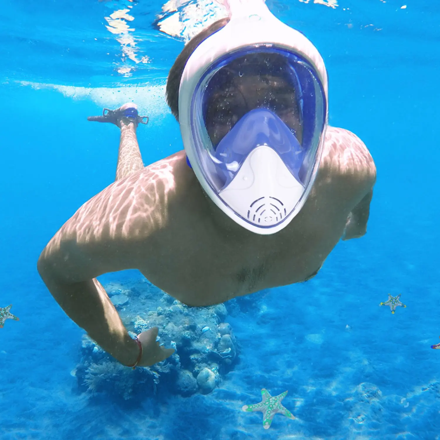 Silicone  Hot Sell Factory Best Price Panoramic 2023 Anti Fog Full Face Dive Smaco Crystal Seaview 180 Mask Snorkel