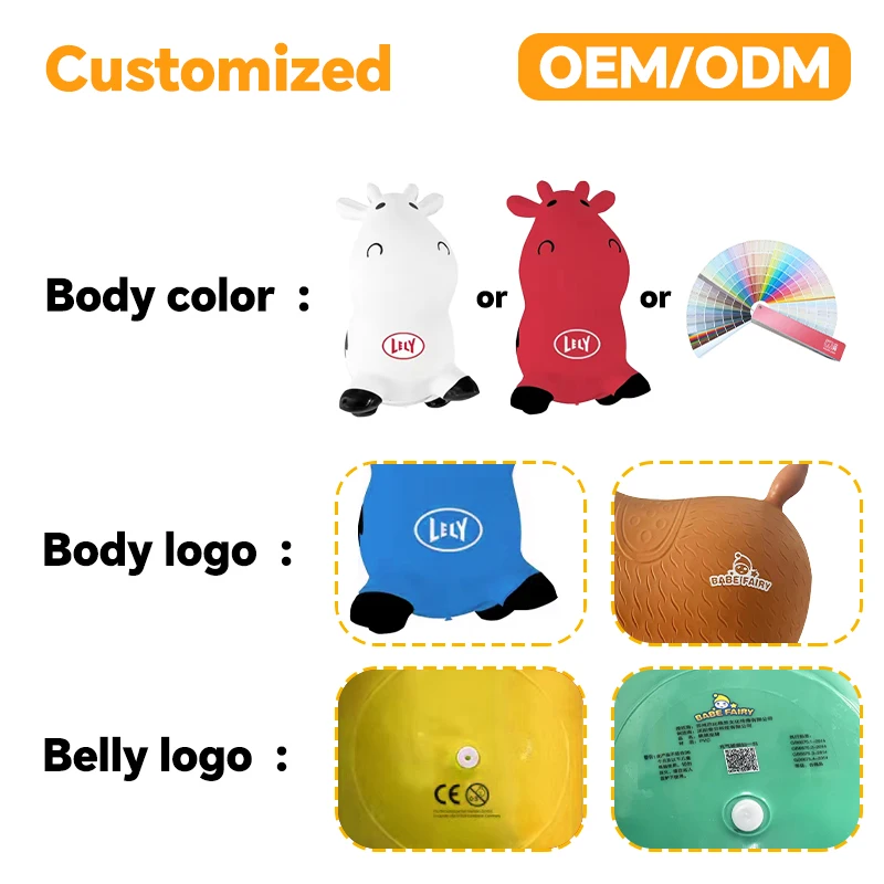 2023 High Quality Custom PVC Inflatable Soft Play Toys Colorful Bouncy Dinosaur Animal Hopper For Kids With Pump