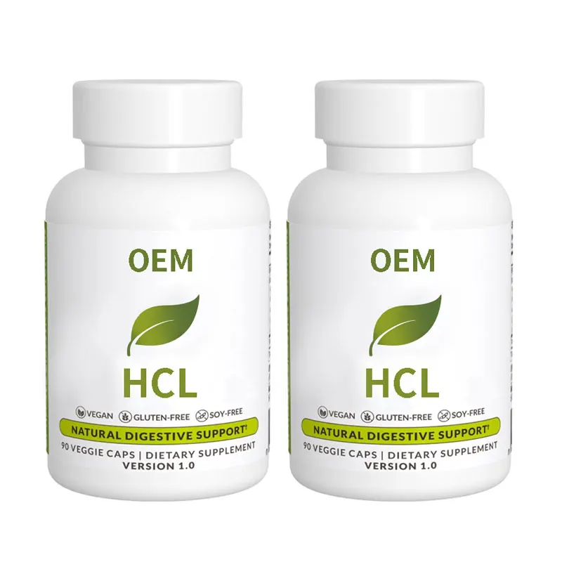 OEM Natural digestive support HCL digestive enzymes and betaine HCL capsules Enhances Immune Support
