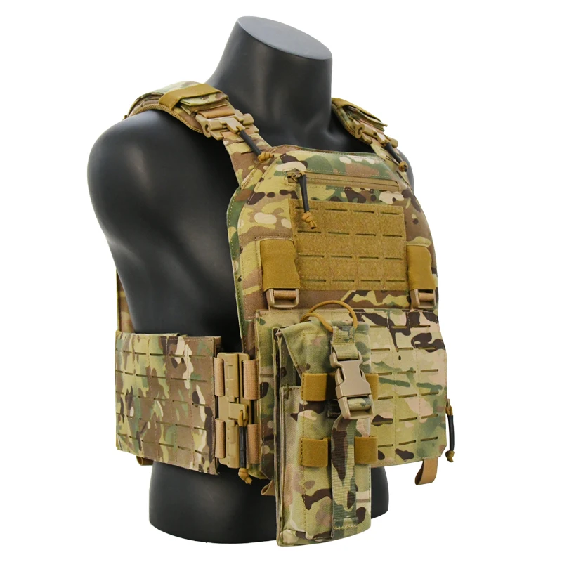 Training wear resistant waterproof tactical vest intercom hanging bag molle system Quick release radio bag