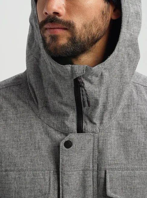 Oem Custom High Quality Light Gray Dryride Fabric Multi Pockets Men Winter Snow Ski Covert Jackets For Men