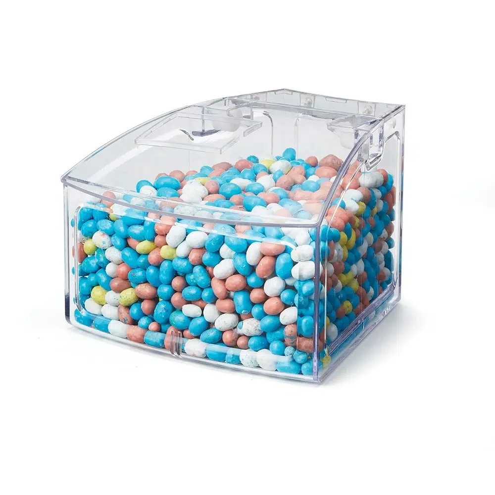 1.5 Gallon Clear Acrylic Bulk Bin With Scoop Retail Lucite Lollipops Gummy Candies Dispenser