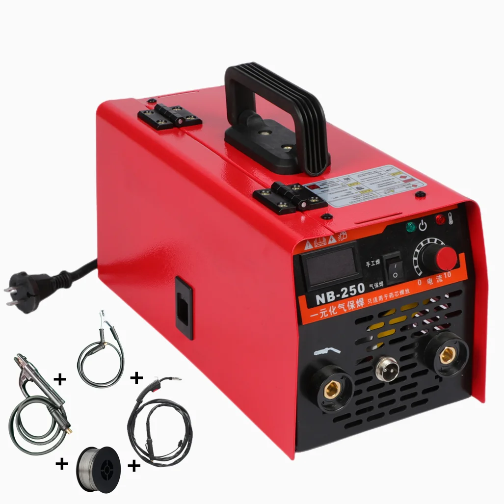 NB 250 gasless IGBT multifunctional 2 in 1 inverter welding mig welders mig welding without gas Inverter No Gas Mig Welders 220v