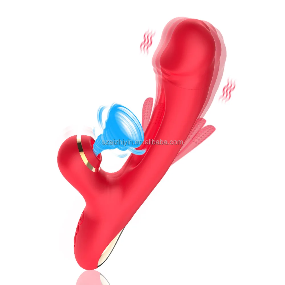 Wholesale Ipx7 Waterproof Vibrator for Women Flapping and Sucking Stimulator Powerful Sex Toy Woman Female Rabbit Vibrator