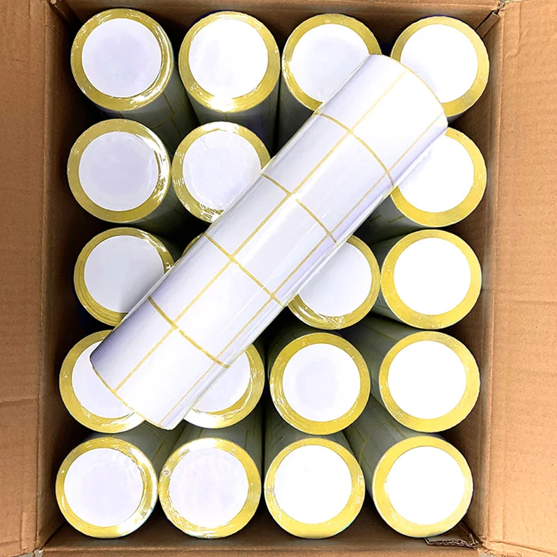 4x6  4xl   50 X 30 58x40 75*50 100x150 Fanfold Transparent Shipping Permanent Hotmelt Adhesive Eco Coated Direct Thermal Labels
