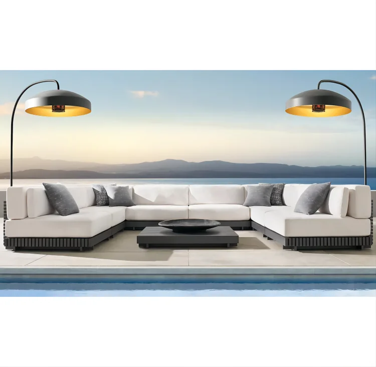 Customized outdoor sofa combination Modern Aluminum Patio garden sofas set waterproof Villa Hotel furniture