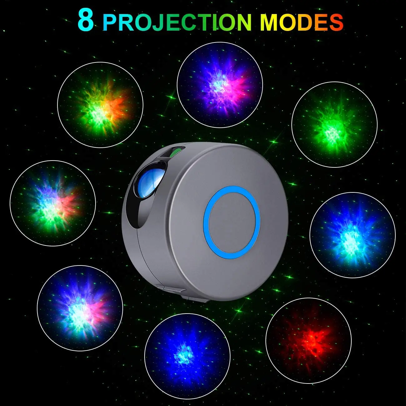 Upgraded 7 Lighting Effects Star light Projector , LED Colorful Laser Star Projector led night light