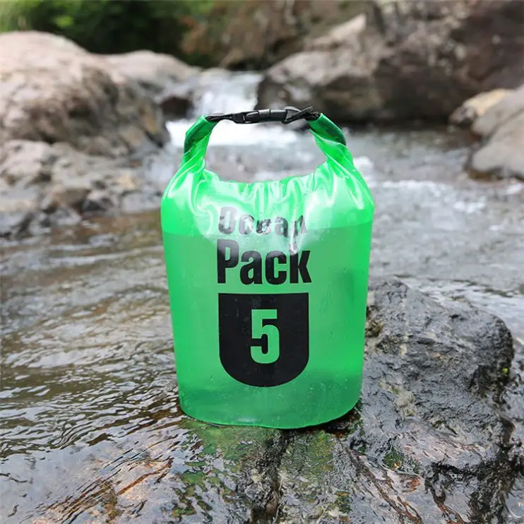 Premium Waterproof Dry Bag Transparent 10 & 20 Liter Floating Dry bag Sack for Water sports - Shoulder Strap - Keeps Gear Dry