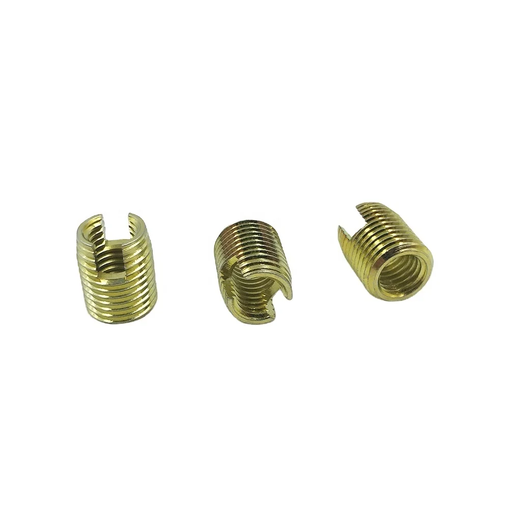 high quality yellow zinc Self-tapping wire thread insert slot type insert
