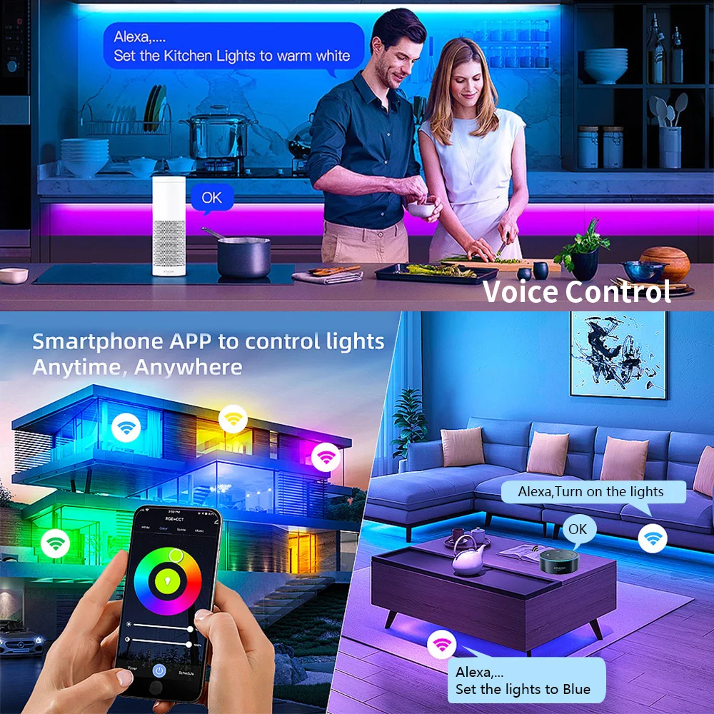 Tuya WiFi RF 5 1 светодиодный контроллер WT5 2 4G стеклянная Сенсорная панель Пульт дистанционного управления диммер CCT RGB RGBW RGBCCT полоска света совместим с TW5