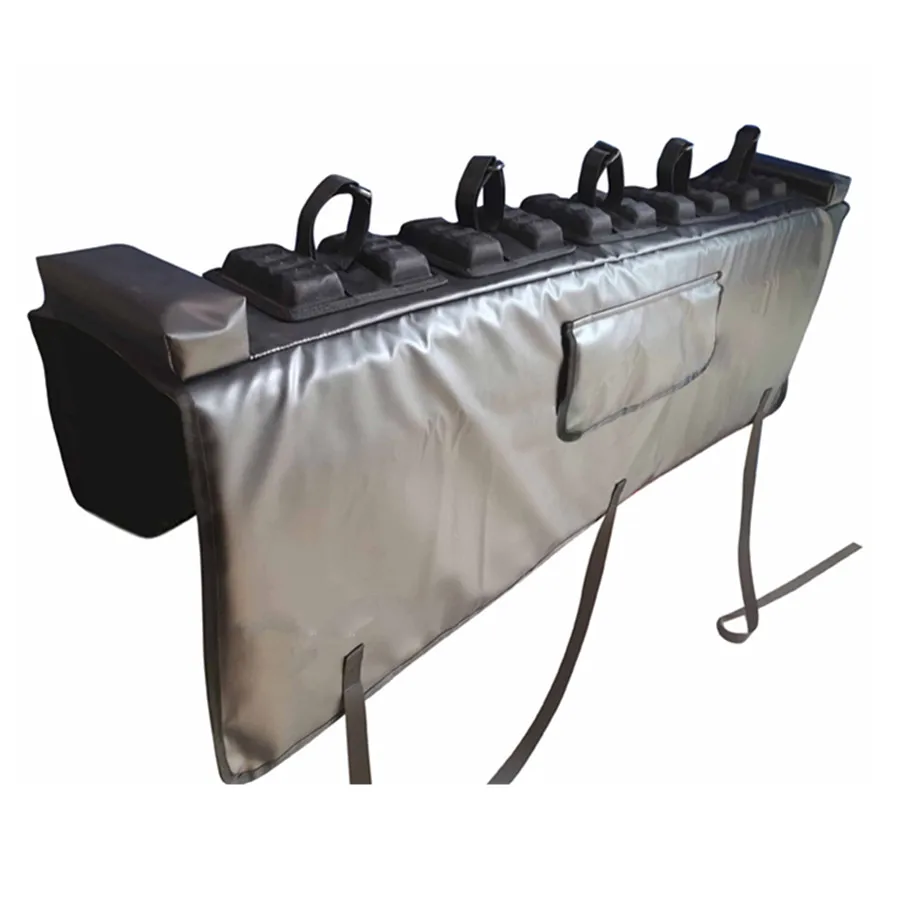 Upgraded 5 Secure Straps 2 Tool Pockets Truck Rear Bicycle Bike Pickup Tailgate Pad Mat Cover Protection for Mountain Bike