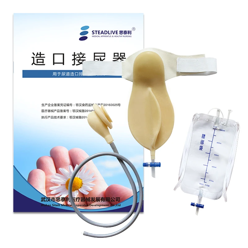 Male Latex Urine Collector With Belt Urine Leg Bag