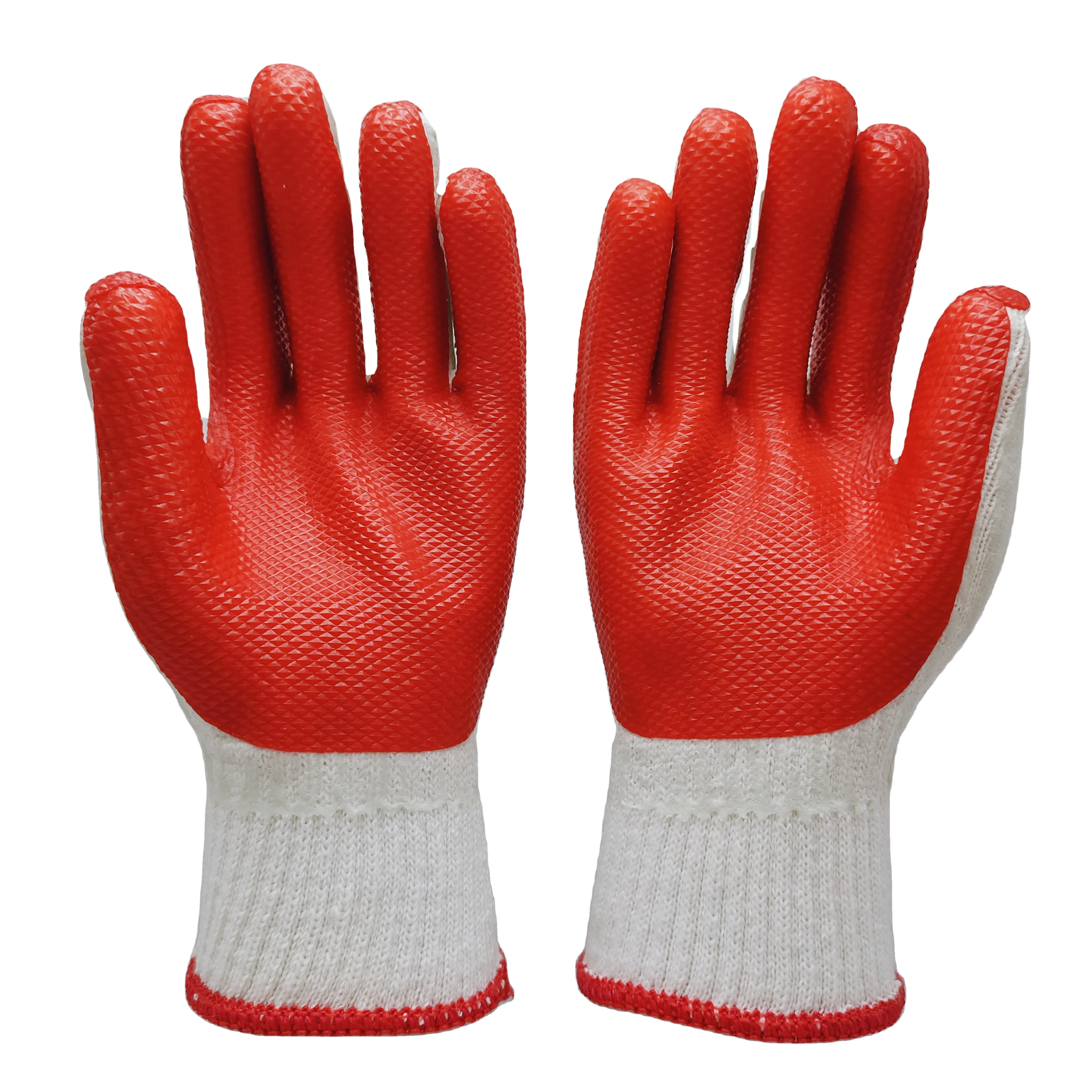 wholesale heavy duty 10 rubber coated gloves for construction and mining