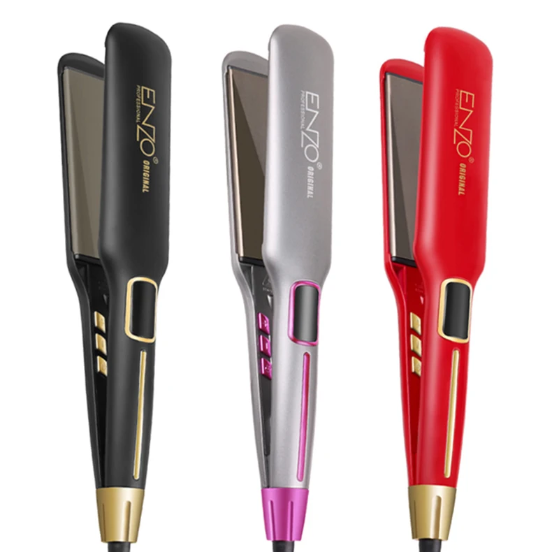 ENZO EN-3976 Professional Travel Ceramic Titanium Wide Plate Ionic Flat Iron Salon Tourmaline Hair Straightener Wholesale