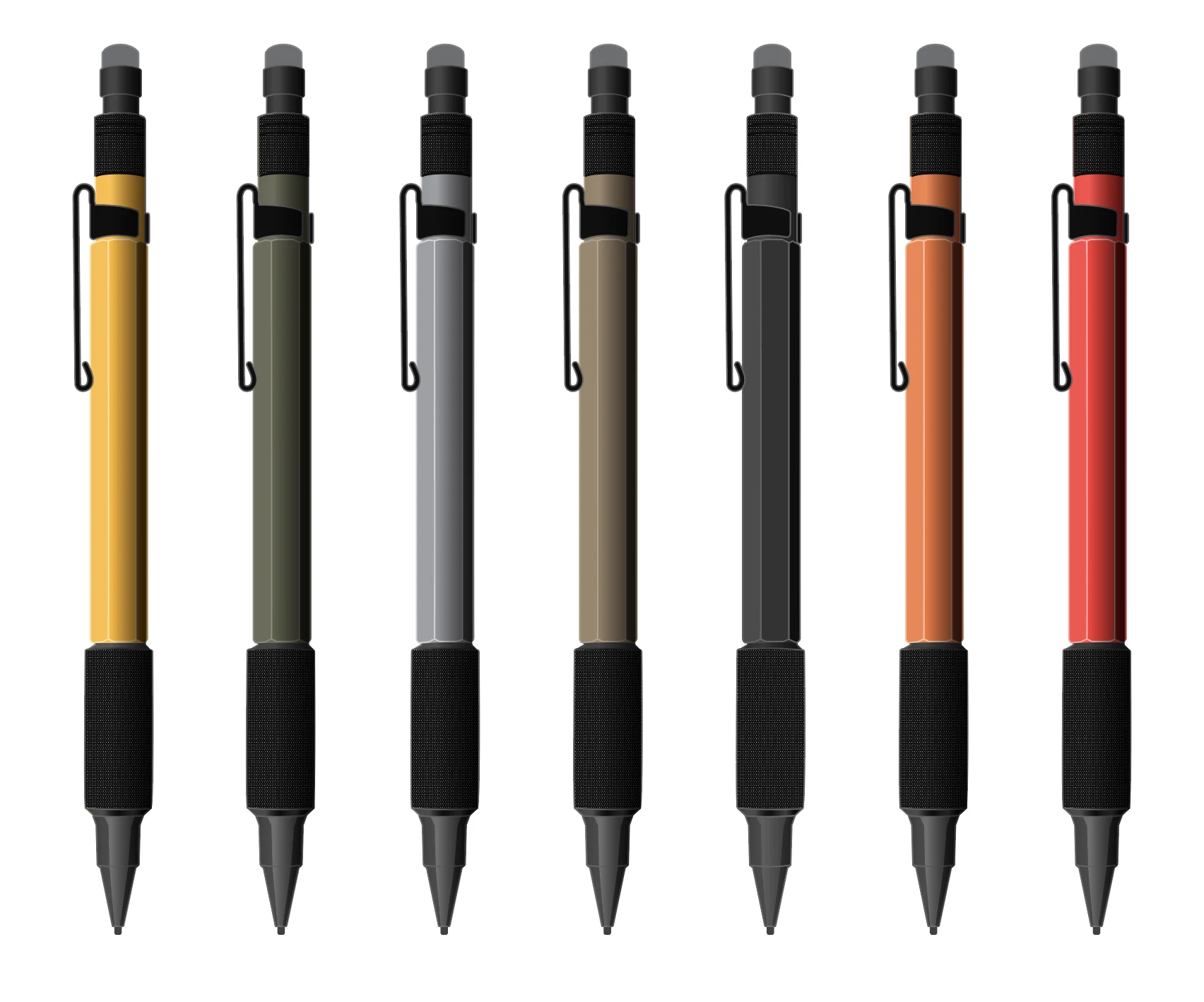 Drafting Mechanical Pencil 1.3 mm with Top Eraser Propelling Pencil Assorted  Barrels Customized Logo Factory