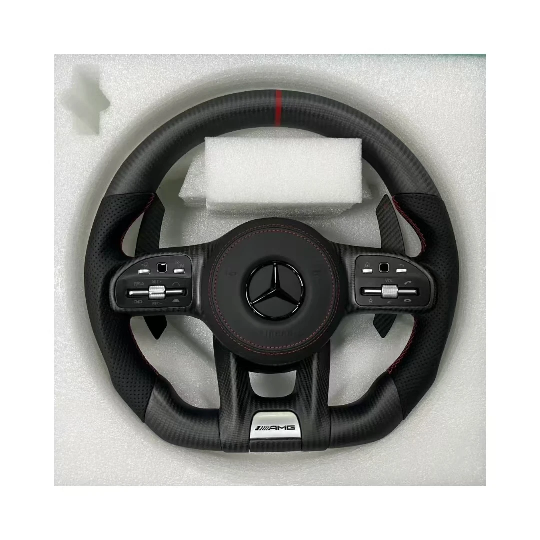 W204 Carbon Fiber Steering Wheel For Mercedes Benz AMG W204 W205 W211 W203 W212 W176 W213 Cla W210 W124 W177 W221 A C E S Class