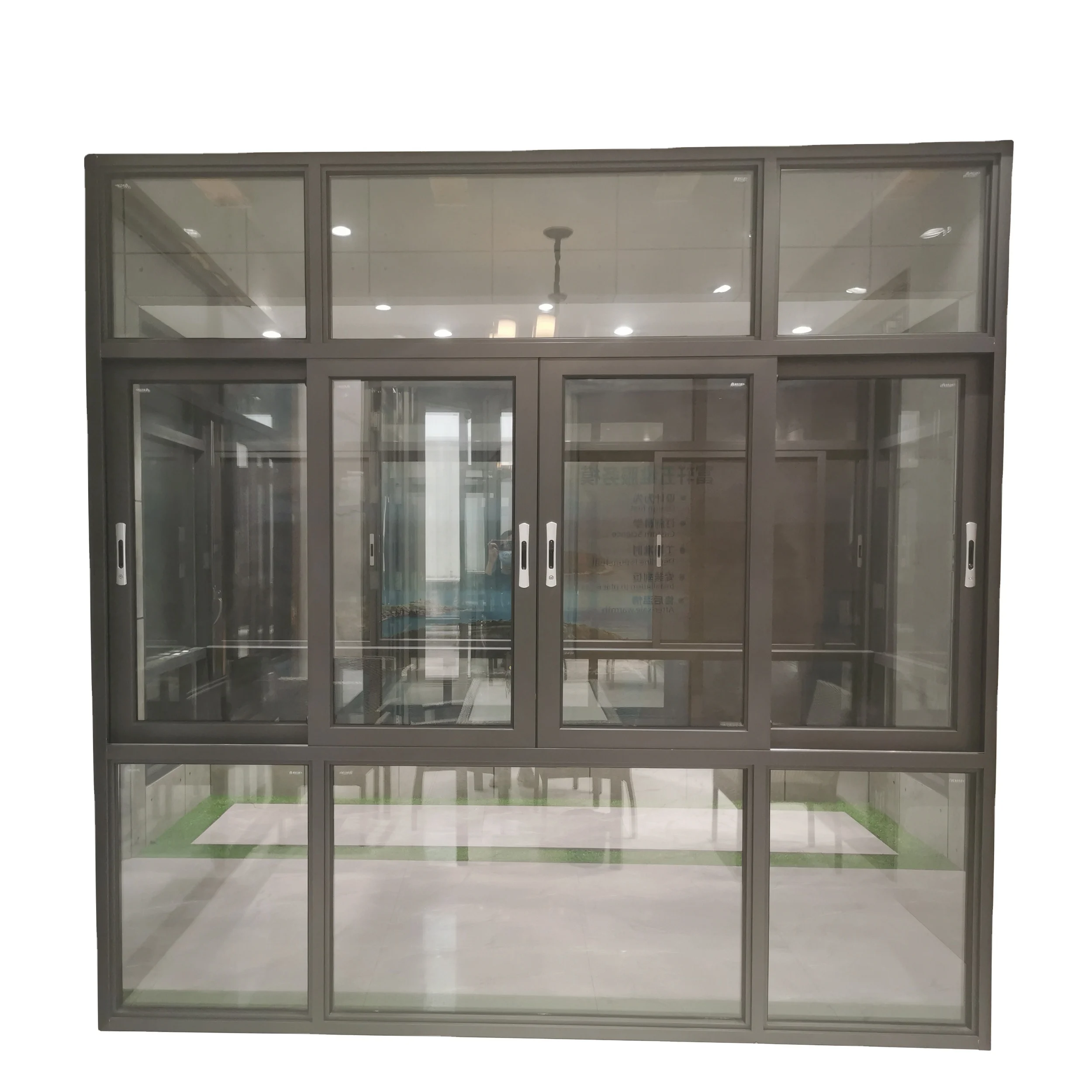 Aluminium Door and Windows Black Color Finish Hurricane Impact  Sliding Window Aluminium Casement Window for Home Design