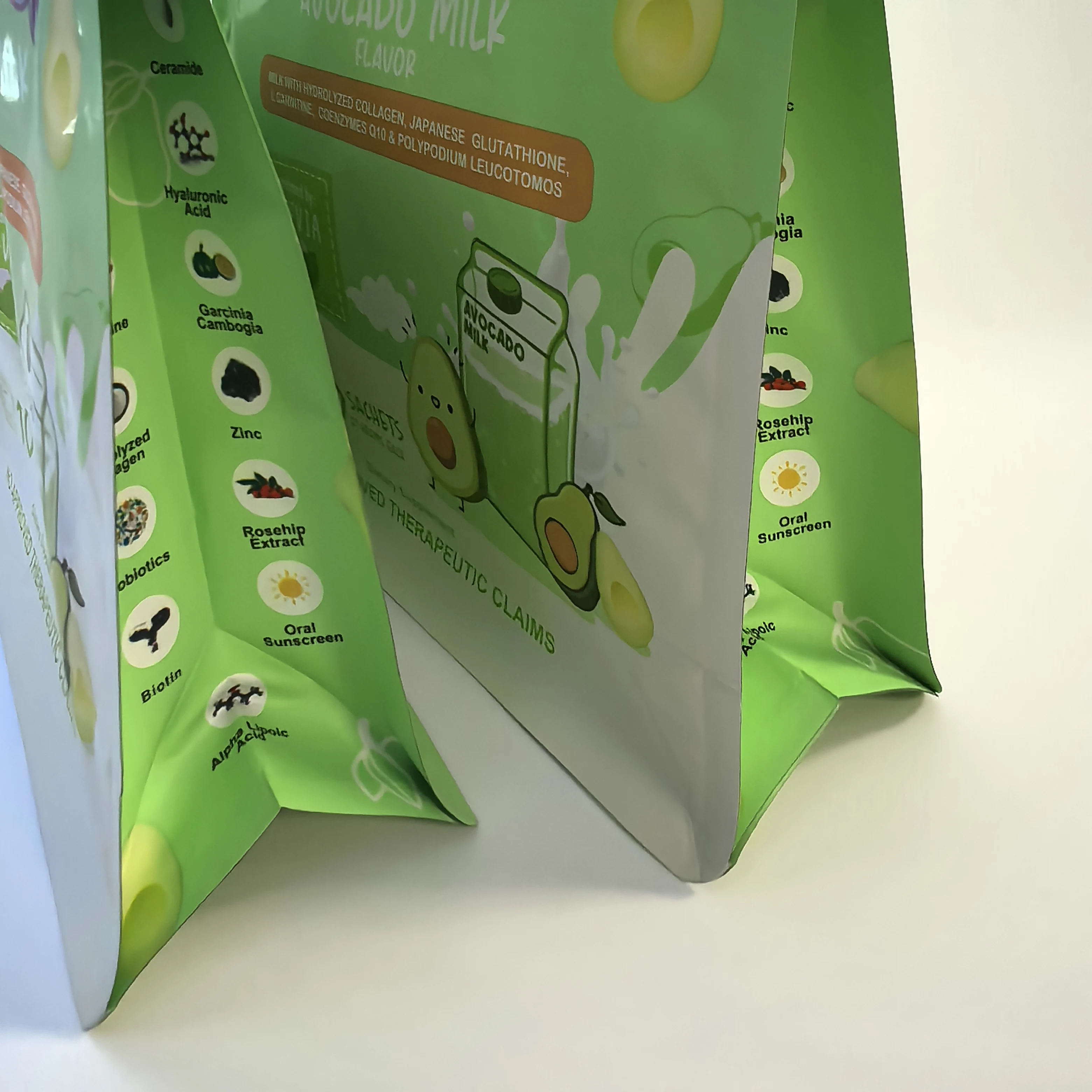 OEM anti-static sun block milk powder storage bag for  500g 1KG 25Kgs/avacado milk/whey protein milk powder pouch bag