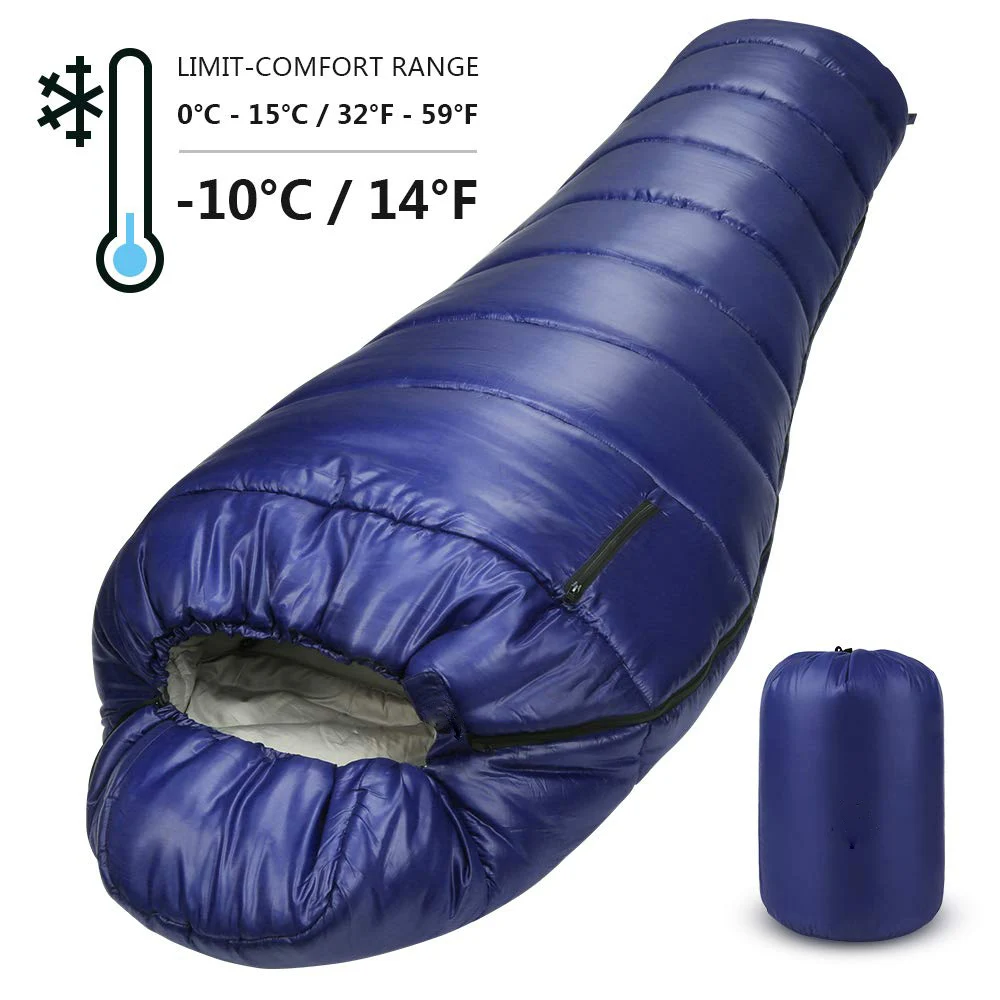 Ultralight Sleeping Bag Winter Outdoor Camping Duck Down Sleeping Bag for Adults