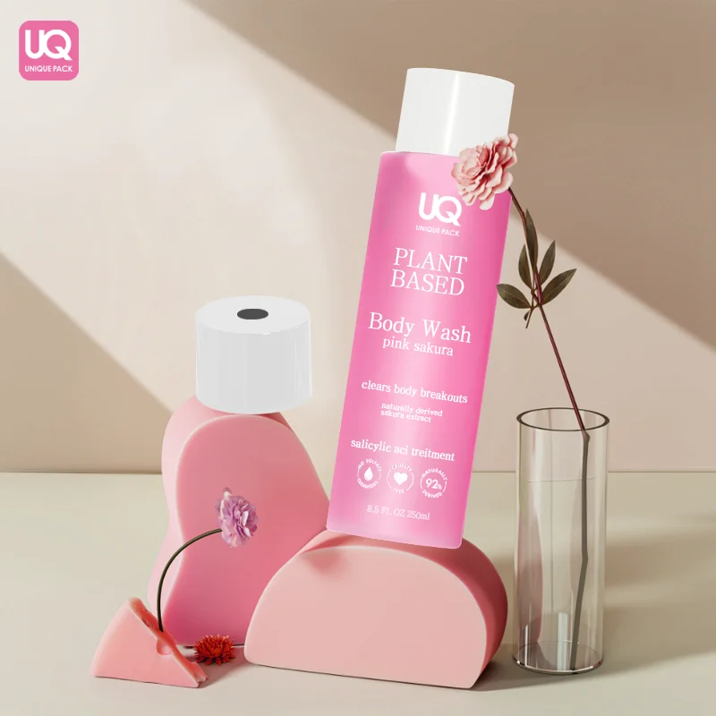 Eco 100 120 150 200 250 300 Ml Plastic Cosmetics Conditioner Shower Gel Bottle Packaging With Twist Lid Body Wash Squeeze Bottle
