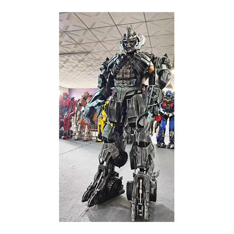 Realistic Anime characters Performance Wear Adult Size Robot Costume  With Microphone  LED Light