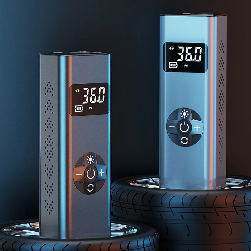 2022 Amazon 6000 мАч портативный Электрический цифровой 150PSI велосипедной шины с защитой от Воздушный Автомобильный насос 12 V для