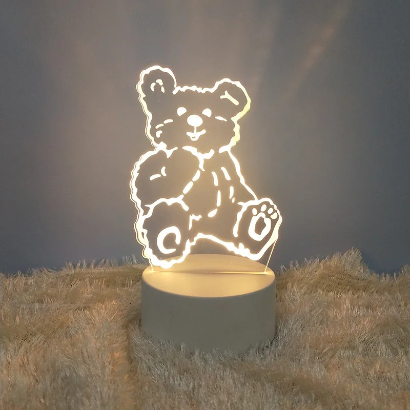 Hologram 3d Illusion Lamp for Kids Child Bedroom Decor Night lights USB Led Night Light