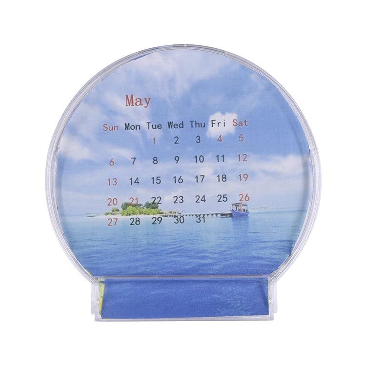 SUNSHING Plastic Display Calender 2024 Yearly Desk Calendar Planner Desk Calendar Stand Case Crystal Advent Calendar Case
