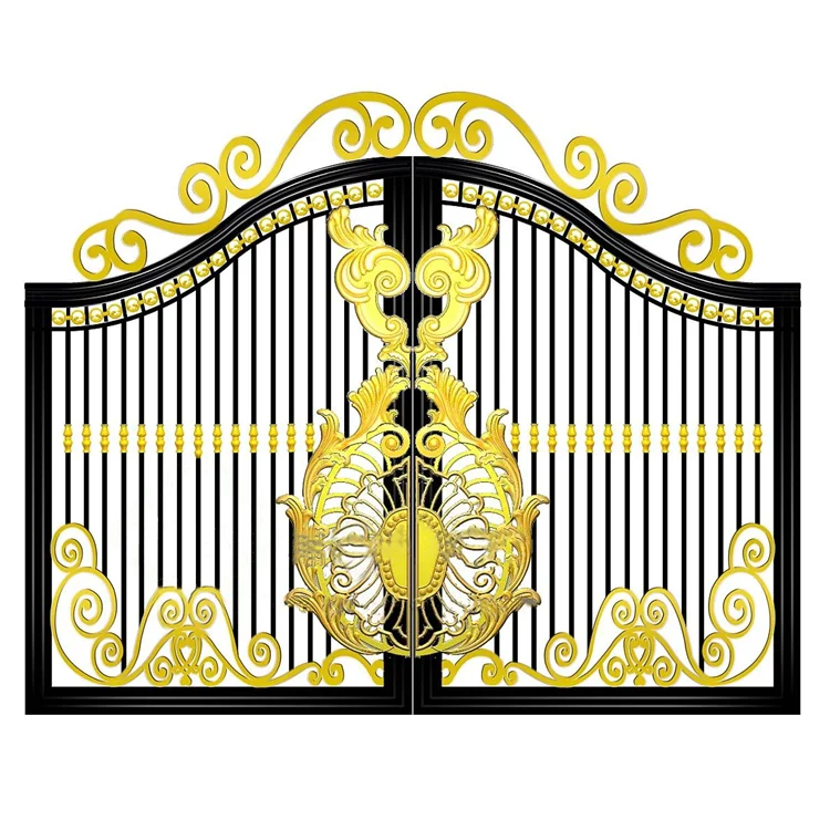  modern style villa electric gate customization garden gates automatic swing driveway cast aluminum