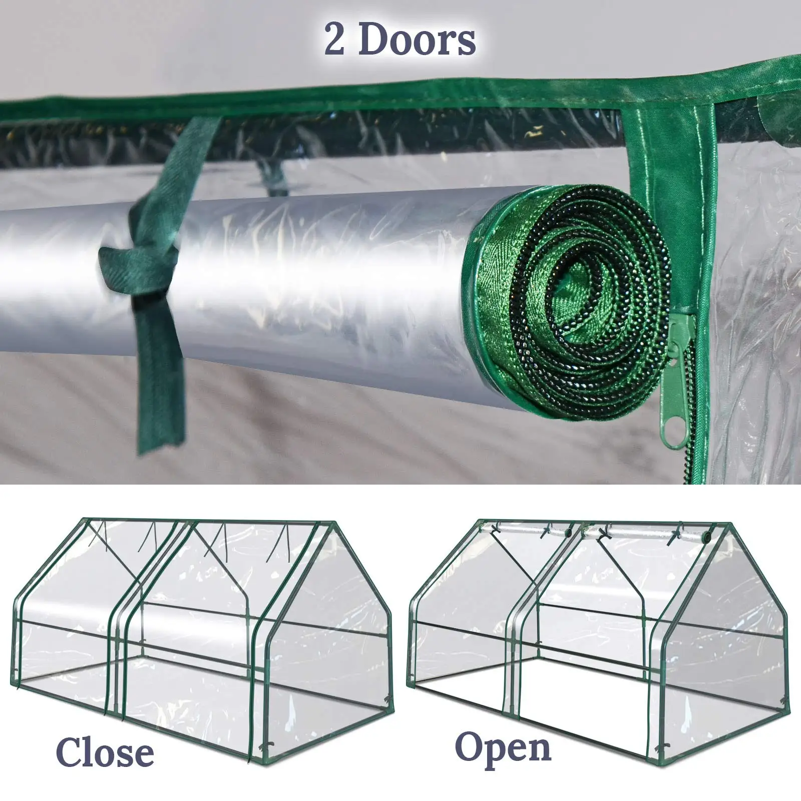 Portable  Mini Walk-in Green House with Window and Anchor, Plant Garden green house