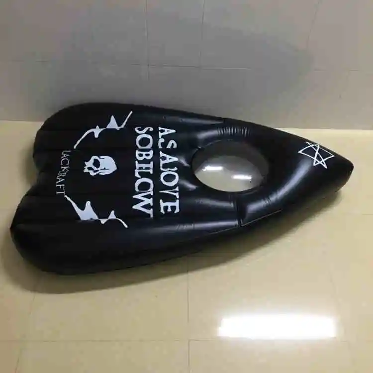 Summer Game Water Rider Toy Pool Black Five-star Hollow Swimming Pool Island Inflatable Swimming Circle Adult Child Float