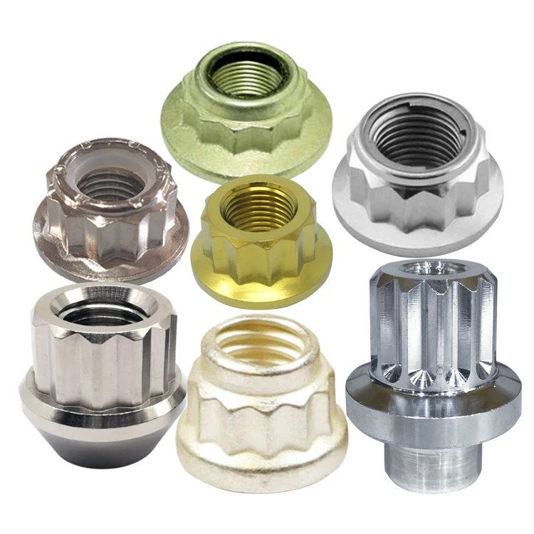 Custom M6 M7 M8 M10 M12 1/4 3/8 5/16 1/2 bi-hex 12pt 12 point flange nut