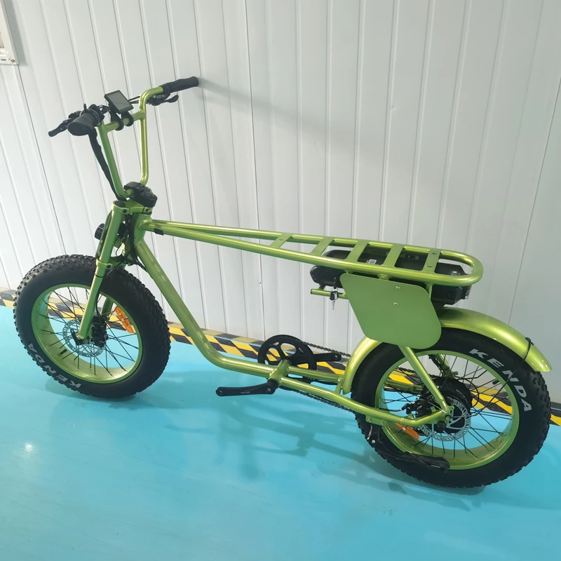 20 Inch  Battery Electric Fat Tire Mountain Bike Vintage Bici Electric 2 Seat Beach Cruiser Max