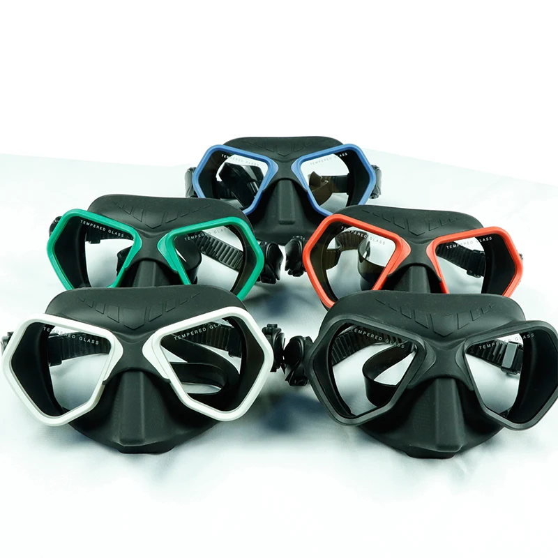 2024 Newest Snorkel Set Snorkeling Gear Adults Diving Goggles Mask Low Volume Wolf diving mask