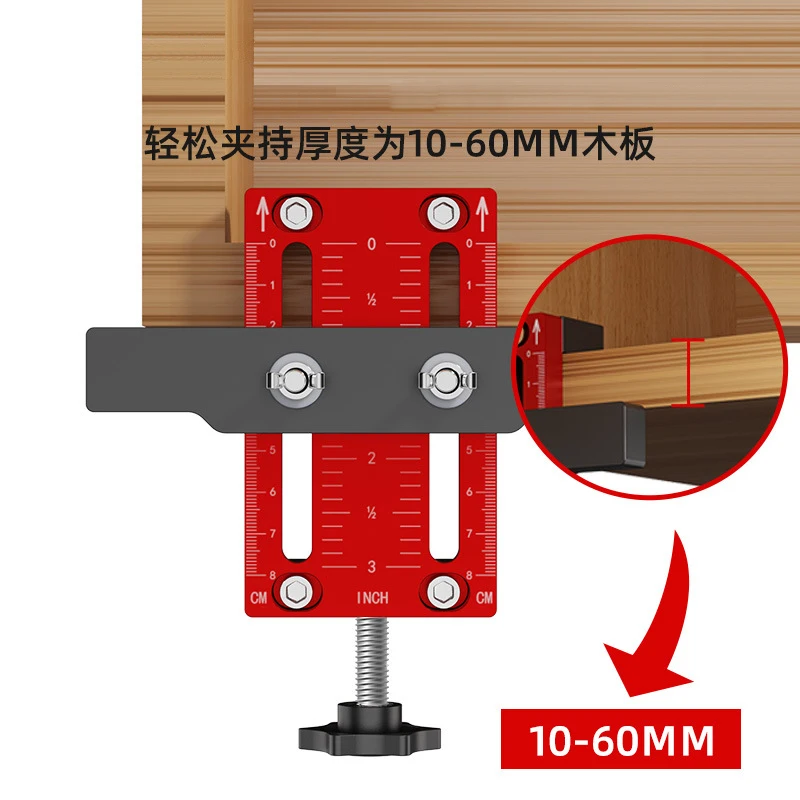 Cabinet Door Mounting Jig Drilling Fixed Clamp Locker Door Installation Locator Aluminum Woodworking Tool Right Angle Clamp