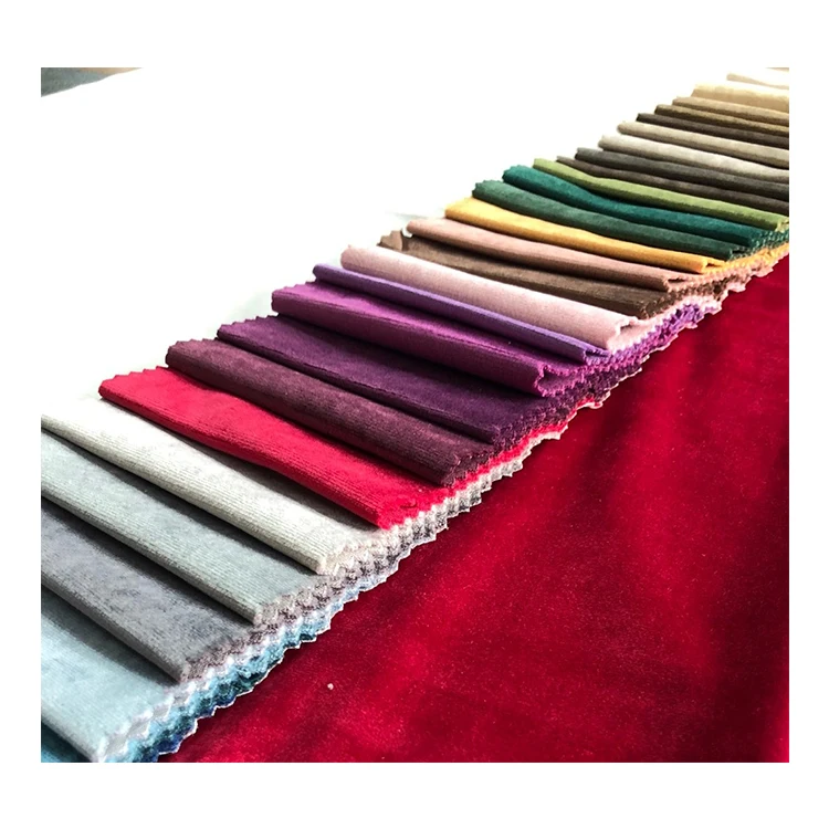 Free Sample 100% Polyester Wholesale Stocklots Luxuries Velour Tissu Furniture velvet Upholstery fabric