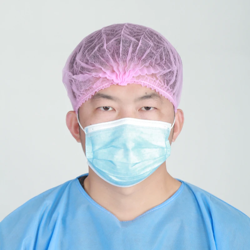Hot sales Disposable nonwoven medical mob cap with different colors and sizes available