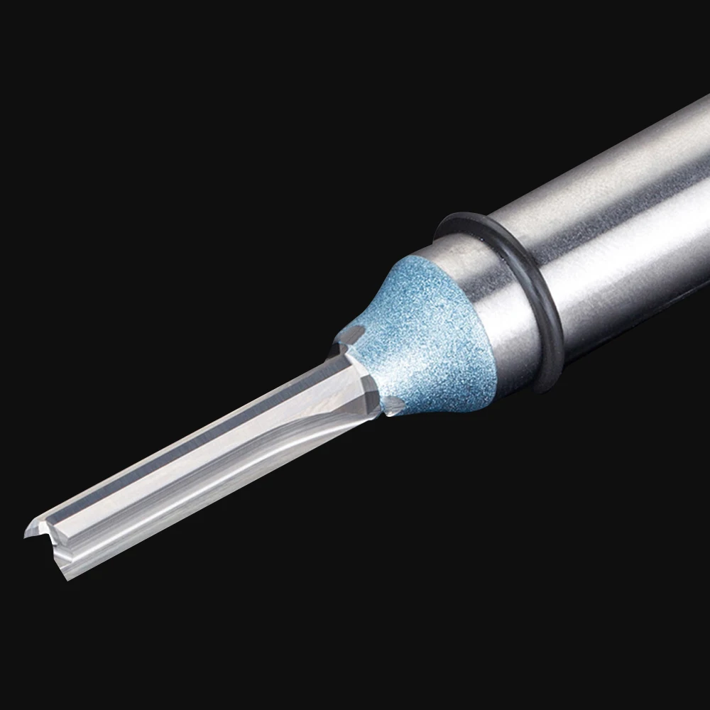 TCT Carbide Trimming Milling Cutter 3 Edge Straight Slotting Router Bit for Solid Wood Cutting