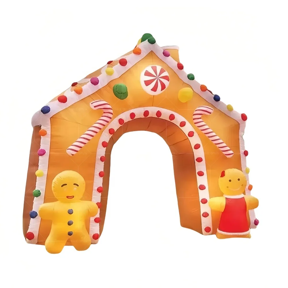 Christmas Decoration Inflatable Christmas Candy arch Door Inflatable Christmas arch For Outdoor