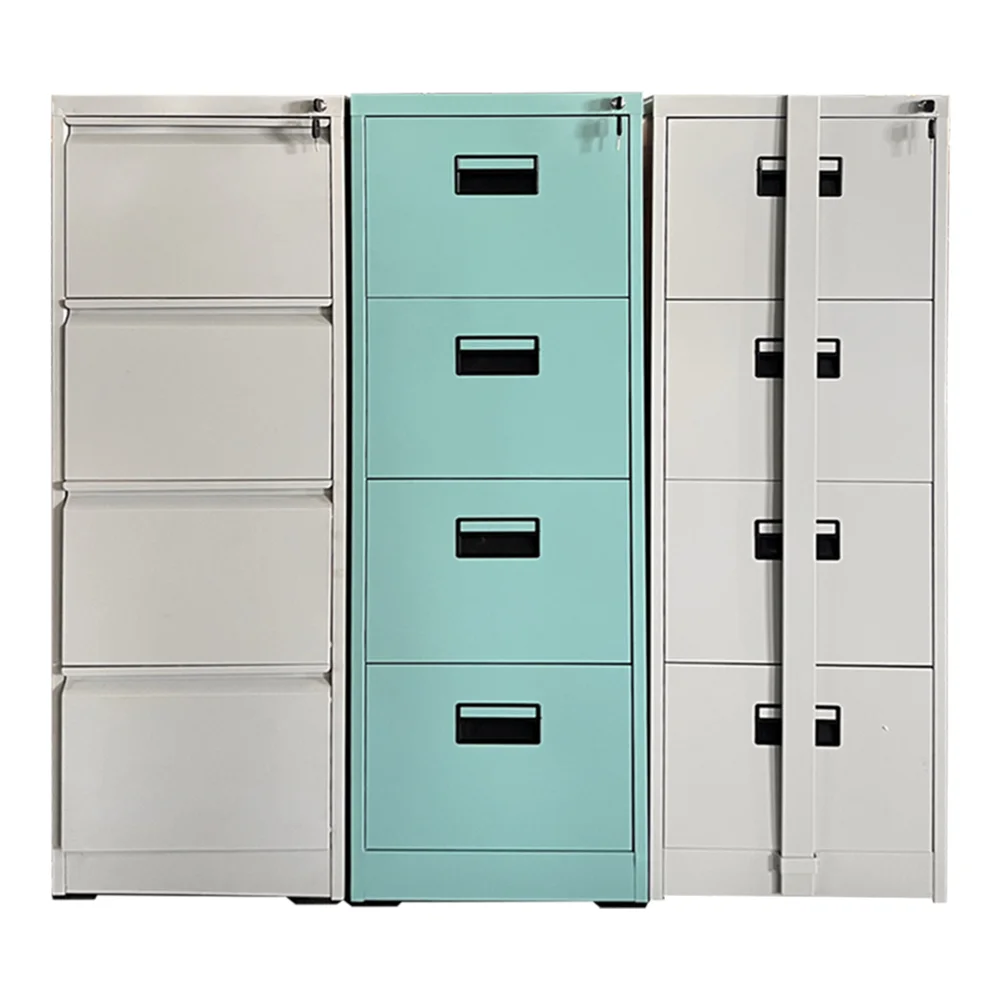 Metal 4 lockable drawer quickly assemble file cabinet