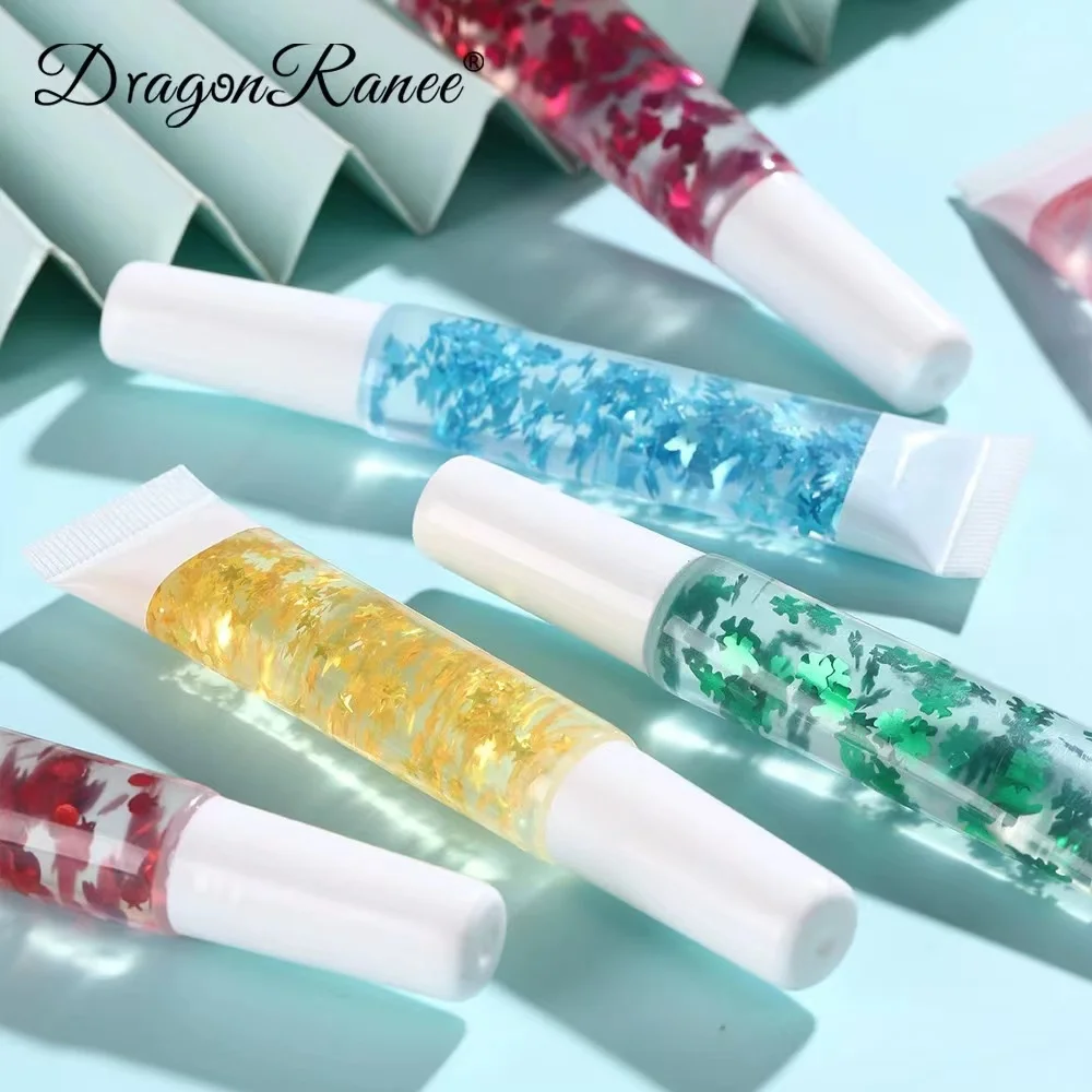 6 Colors OEM Nudeish Glazed Donut Moisture Makeup Wholesale Lip Gloss Dropper Shape Lipgloss