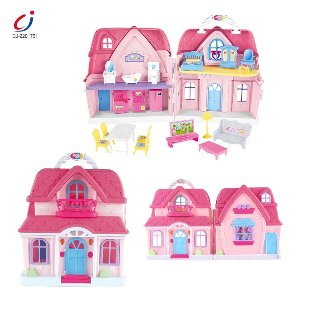 Chengji новые модные детские забавные креативные ролевые игры diy кукольные домики набор игрушек портативный домик для девочек игрушки