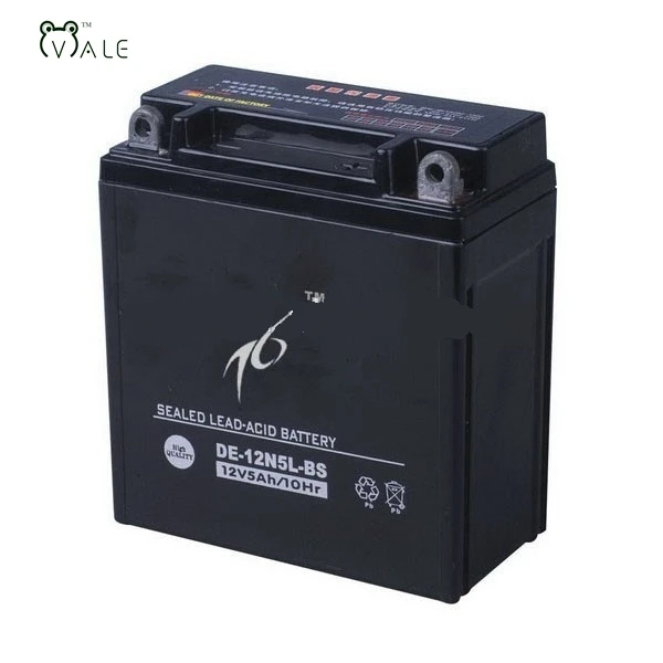 High quality 12V 12N5L-BS Dry Cell Motorcycle Battery