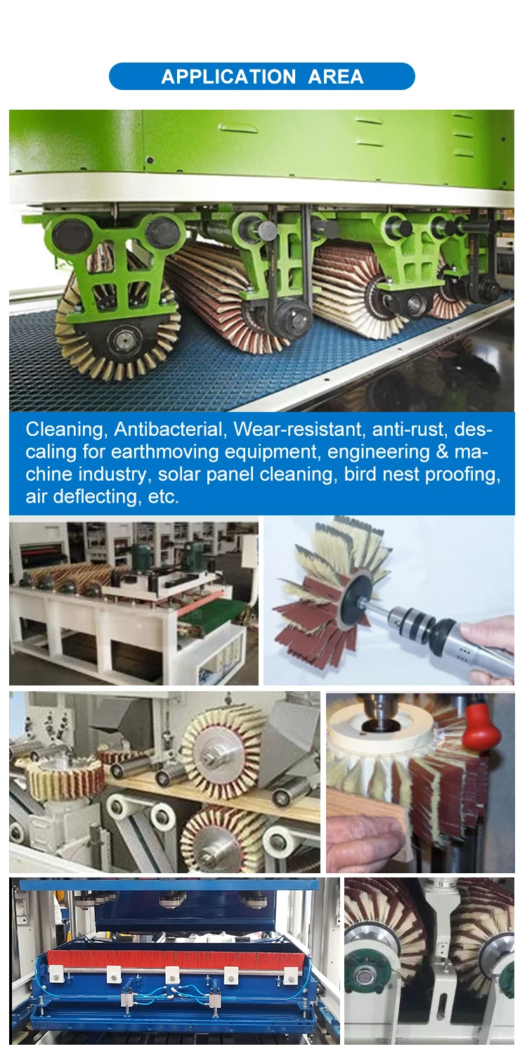 Sisal Sanding Brush Strip Sandpaper Polishing Brush Roller For Wood Grinding