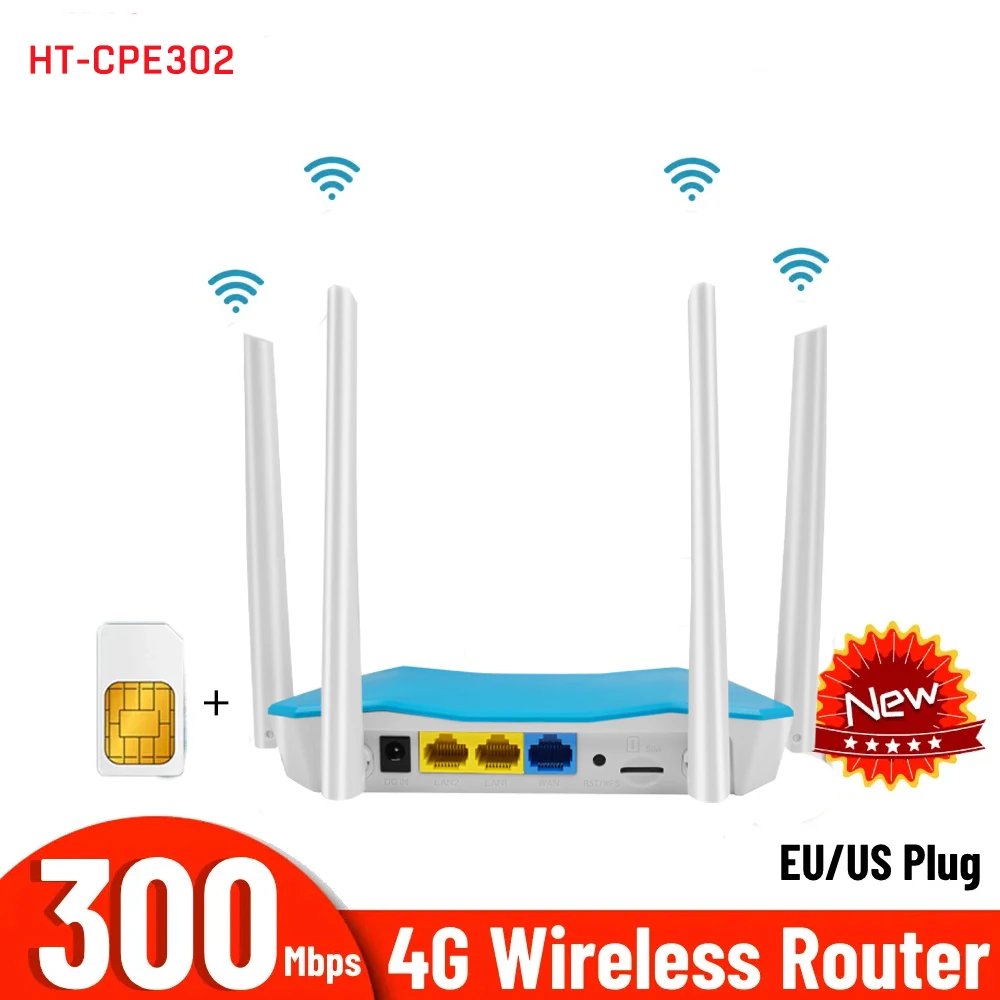 4G LTE Router with SIM Card Slot with External 4 antenna OPENWRT 300Mbps Wireless N 4G LTE Router  4g wifi router sim card