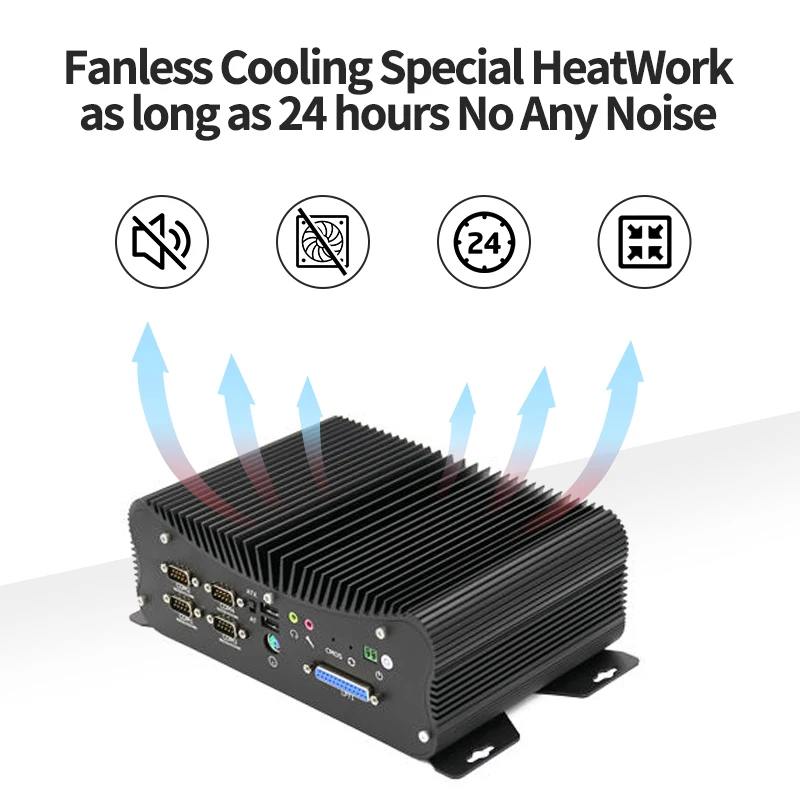 Factory Wholesale Intel Core I3 I5 I7 Small Mini Pc With 4gb Ram Ssd Windows 10 6usb Industrial Control Fanless Computer